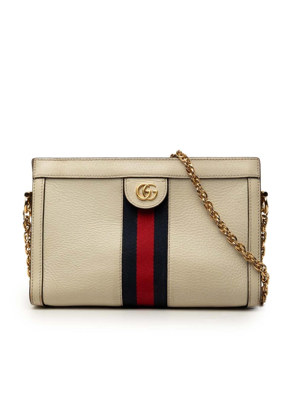 Gucci Small Calfskin Web Ophidia Chain #358904G69B